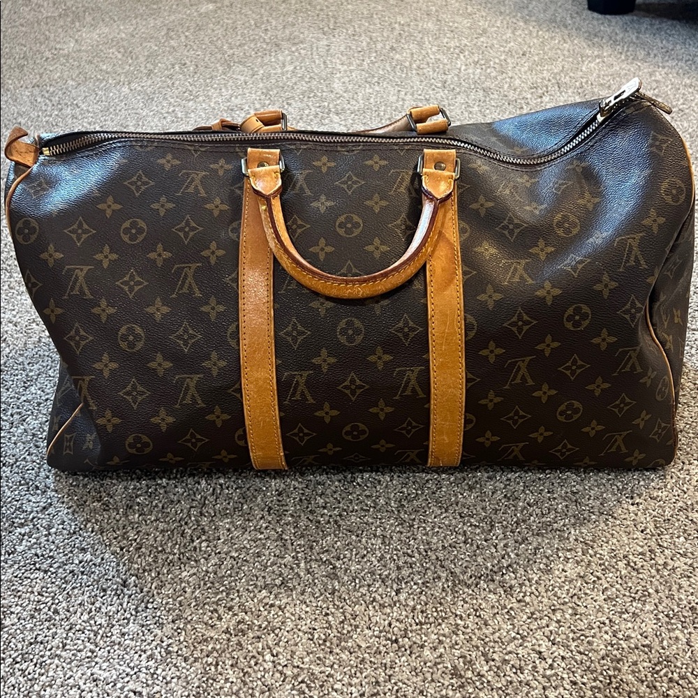 Louis Vuitton Brown Monogram Duffel Bag